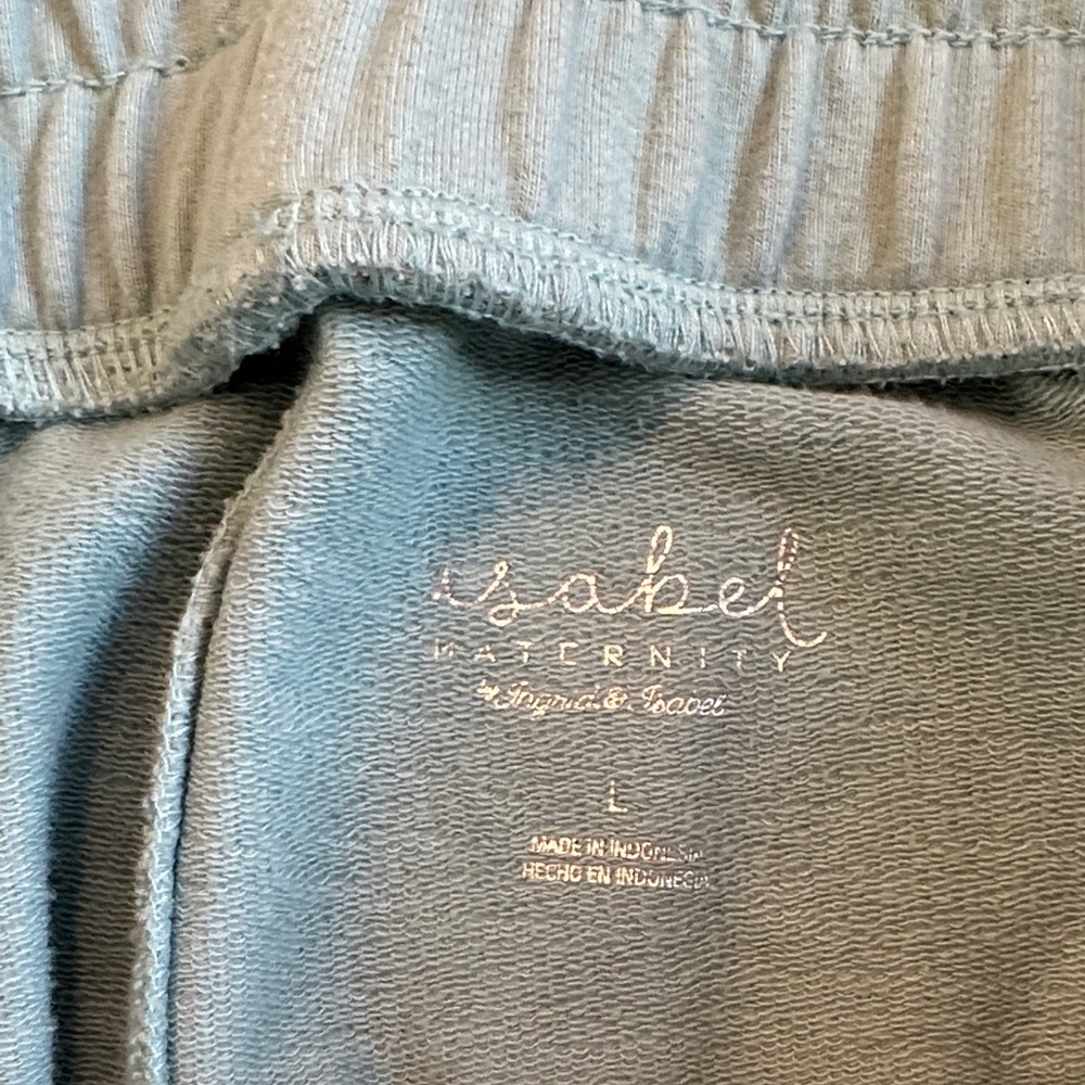 Isabel Maternity by Ingrid & Isabel Light Blue Sweatpants - Picture 2 of 3